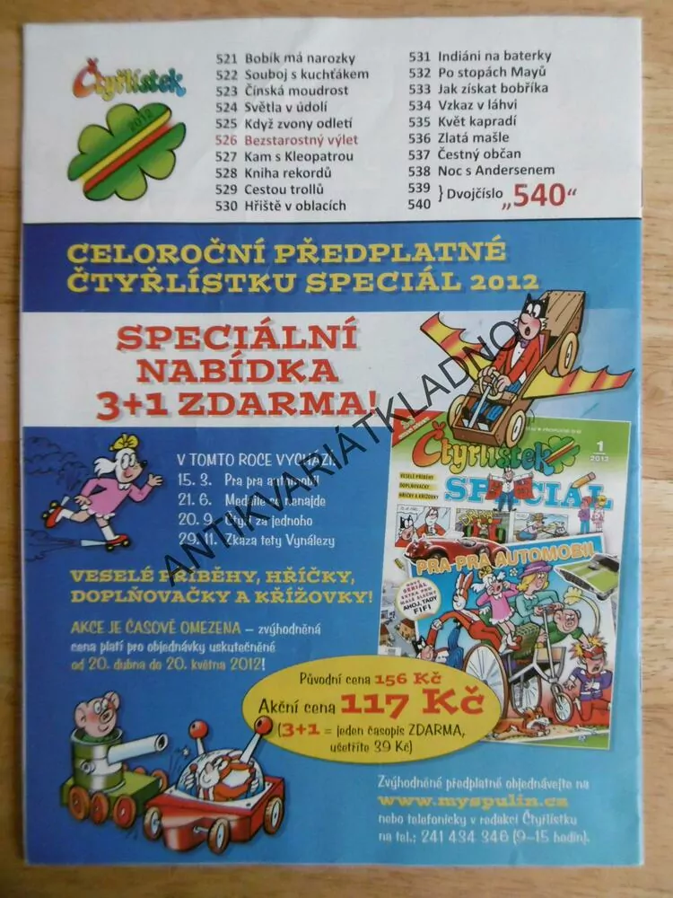 ČTYŘLÍSTEK 526 - BEZSTAROSTNÝ VÝLET