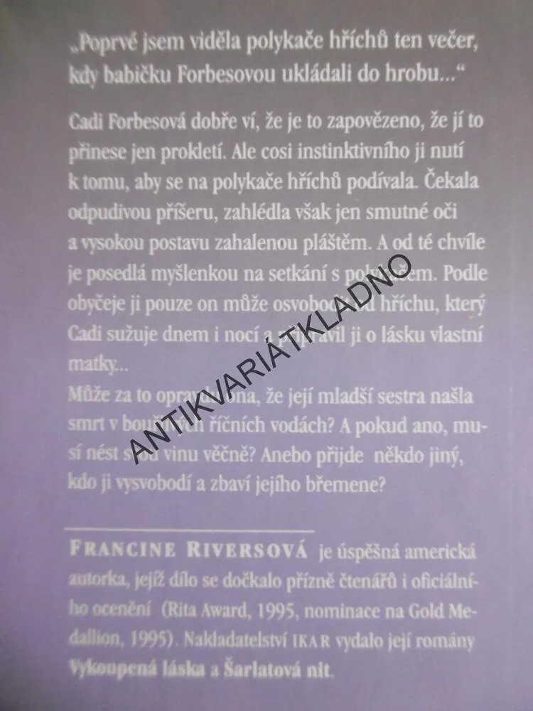 POLYKAČ HŘÍCHŮ, FRANCINE RIVERSOVÁ, **an