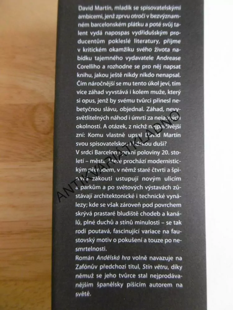 ANDĚLSKÁ HRA, CARLOS RUIZ ZAFÓN, **an