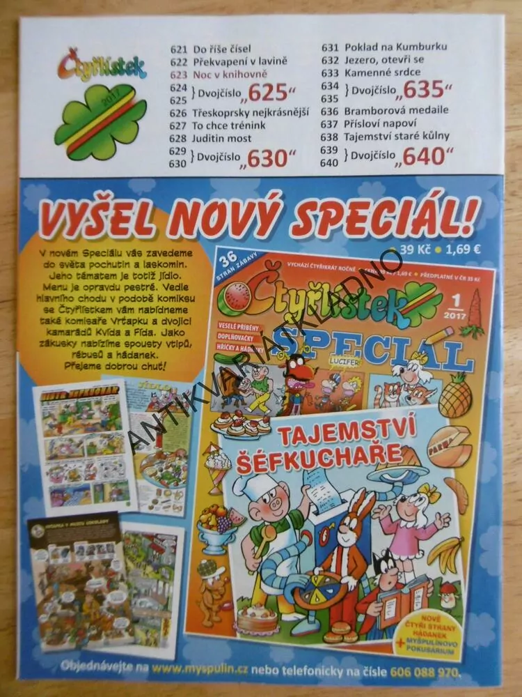 ČTYŘLÍSTEK 623 - NOC V KNIHOVNĚ