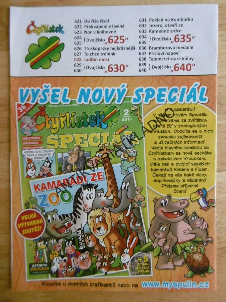 ČTYŘLÍSTEK 628 - JUDITIN MOST