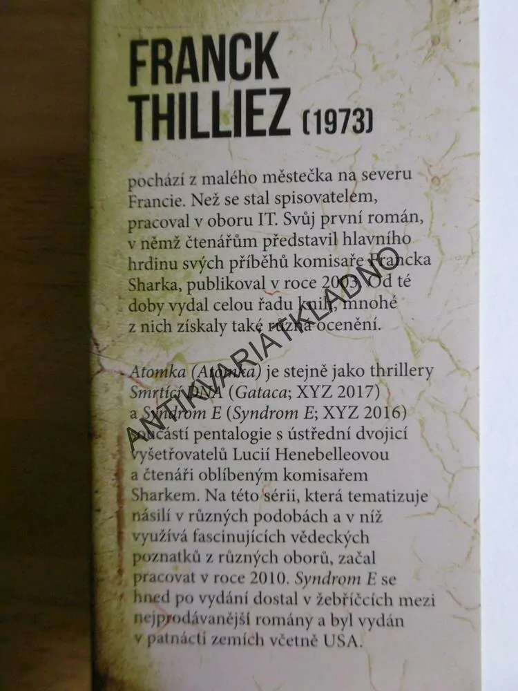 ATOMKA, FRANCK THILLIEZ