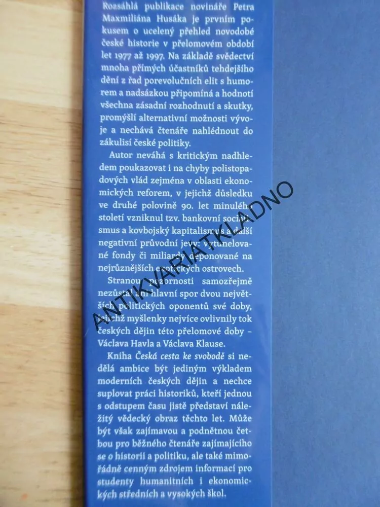 ČESKÁ CESTA KE SVOBODĚ, PETR MAXMILIÁN HUSÁK, **an