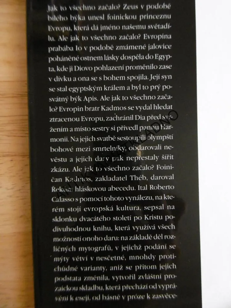 SVATBA KADMA S HARMONIÍ, ROBERTO CALASSO