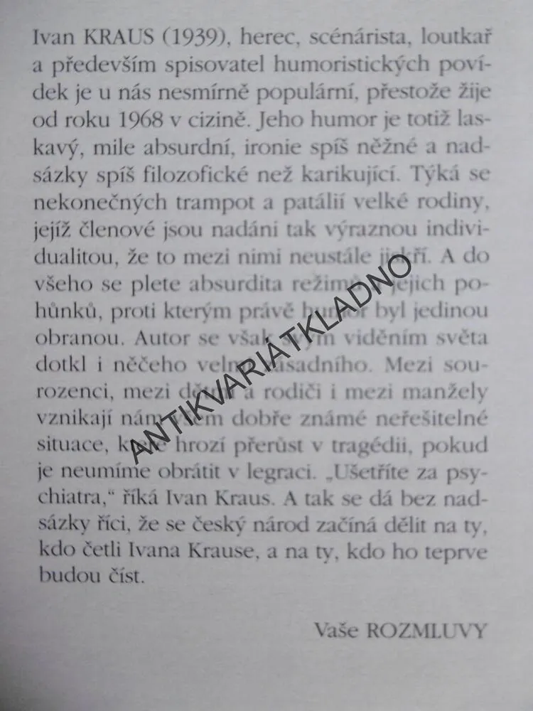 NA TOBĚ TO DOSCHNE, IVAN KRAUS, ADOLF BORN