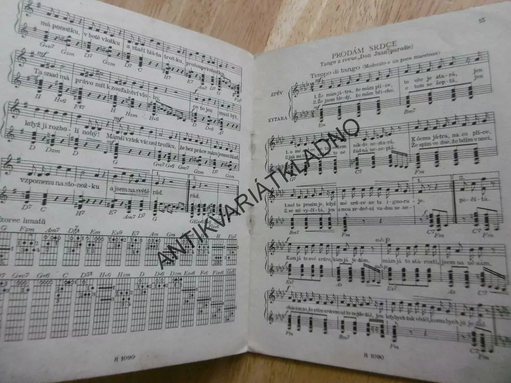 DRUHÝ ZPĚVNÍČEK JAROSLAVA JEŽKA, NOTY, TEXTY, 1 ks, ZPĚVNÍK