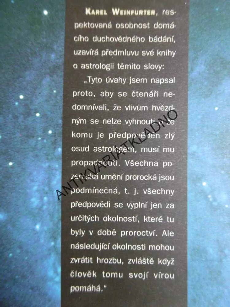 ASTROLOGIE, KAREL WEINFURTER, JAK SESTAVIT HOROSKOP