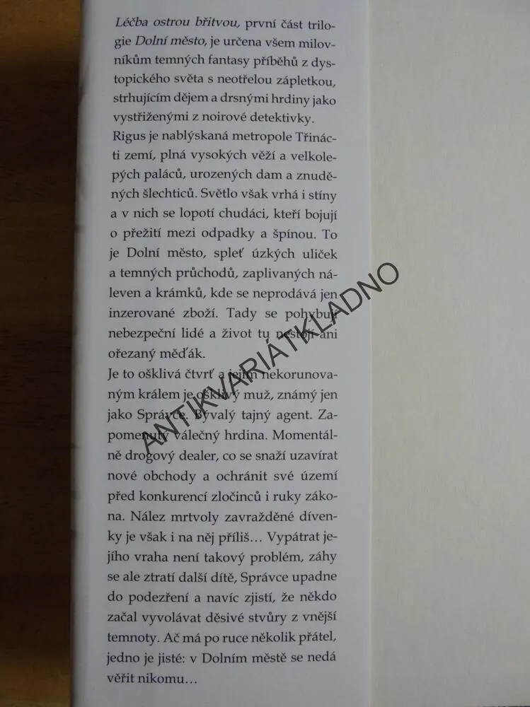 LÉČBA OSTROU BŘITVOU, DOLNÍ MĚSTO 1., D.POLANSKY