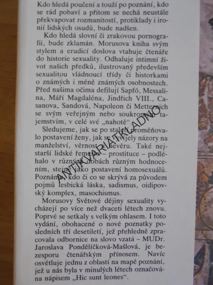 SVĚTOVÉ DĚJINY SEXUALITY, MORUS, AKT, EROTIKA, SEX, **an