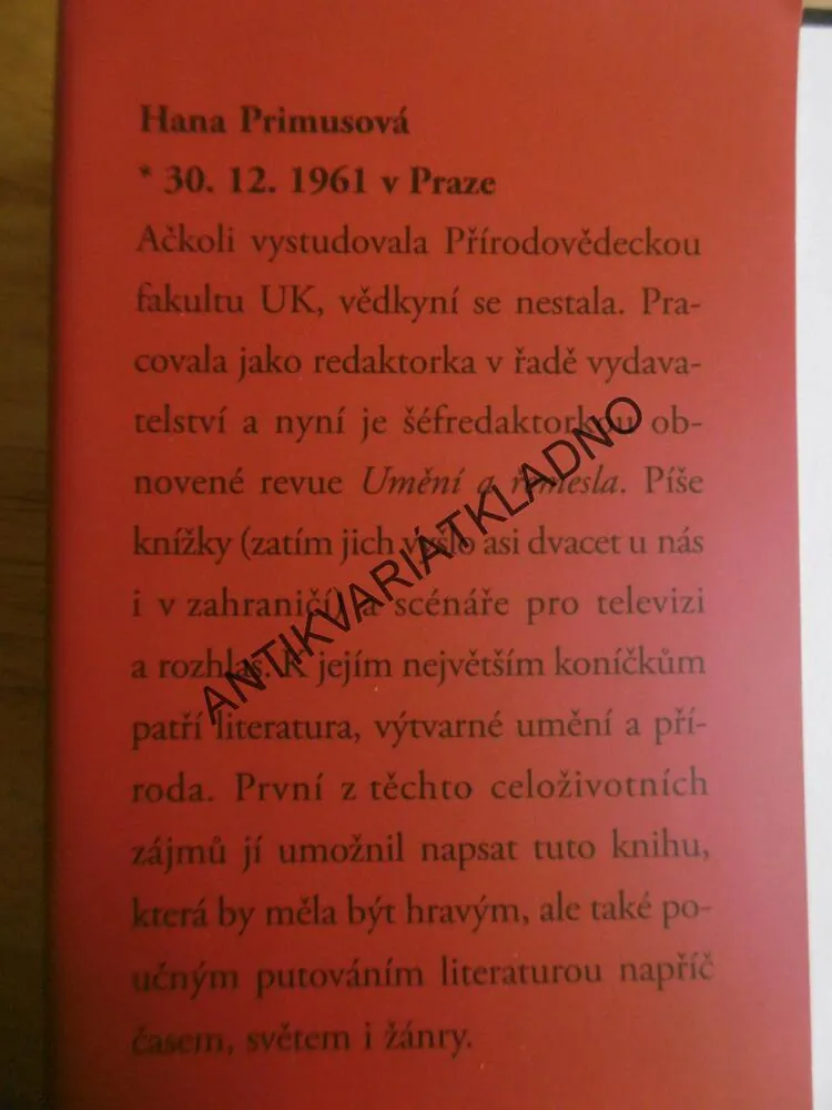 STO NEJVÝZNAMNĚJŠÍCH KNIH SVĚTOVÉ HISTORIE, HANA PRIMUSOVÁ, **an