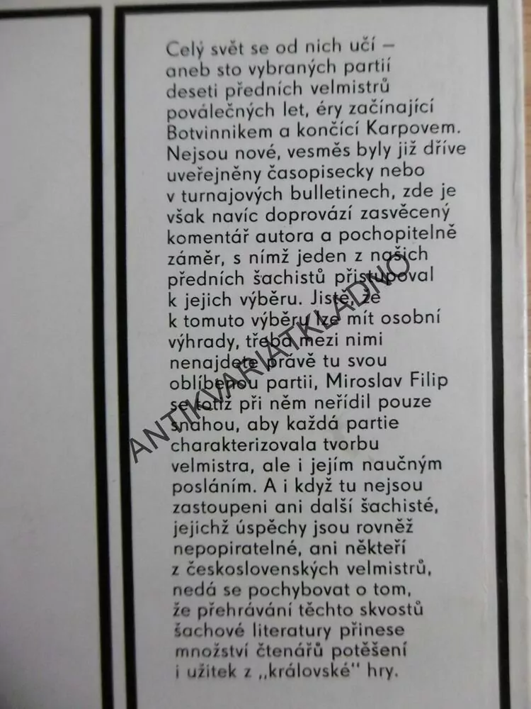 CELÝ SVĚT SE OD NICH UČÍ, MIROSLAV FILIP, ŠACHY , **an