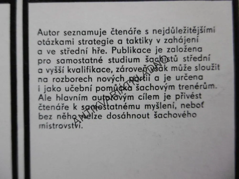ŠKOLA ŠACHOVÉ STRATEGIE A TAKTIKY, ALEXEJ SUETIN, ŠACHY