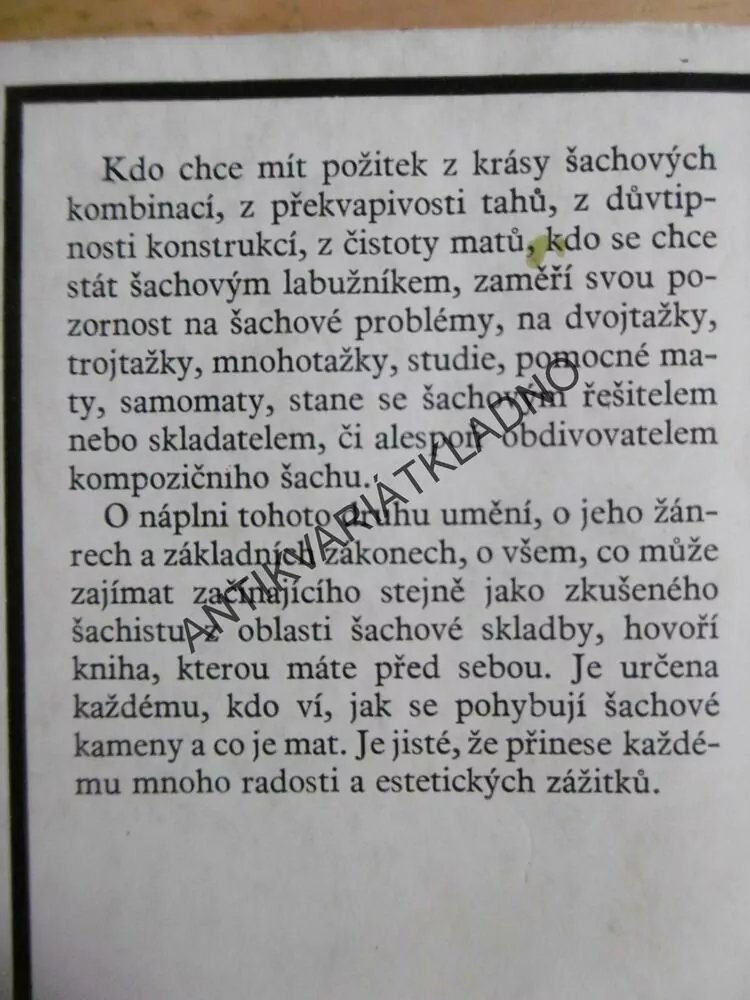 ABECEDA ŠACHOVÉHO PROBLÉMU, ŠACHY