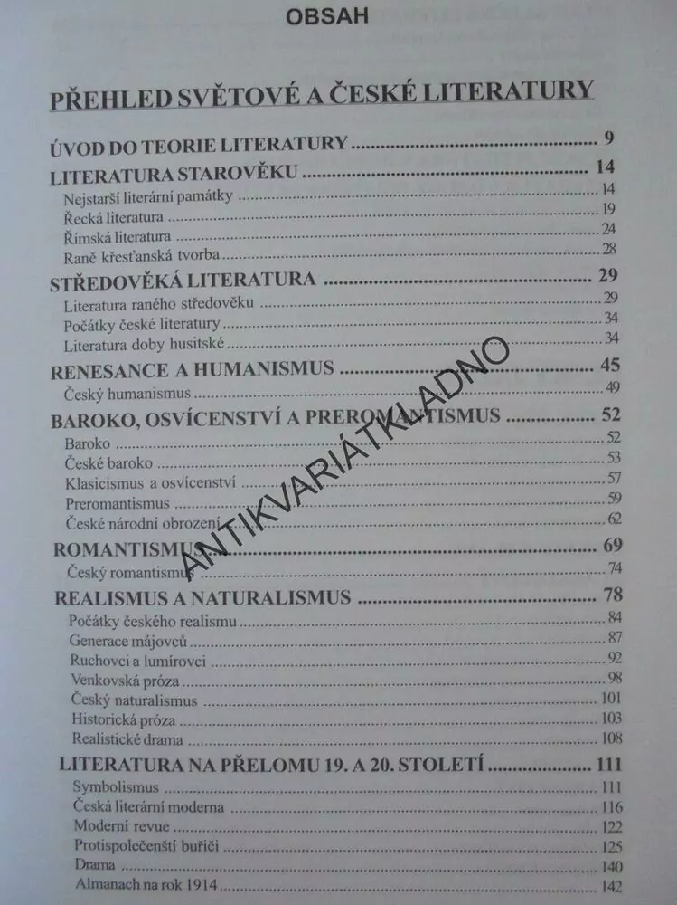 ČEŠTINA NA DLANI, PŘEHLED SVĚTOVÉ A ČESKÉ LITERATURY,ČESKÝ JAZYK, BAUER