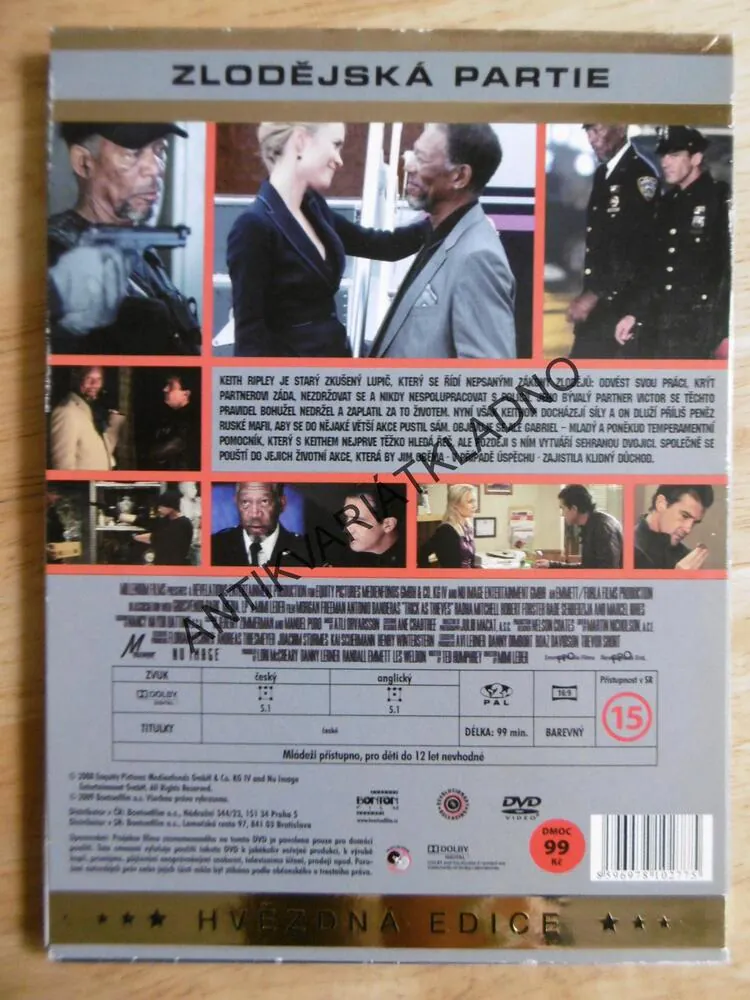 ZLODĚJSKÁ PARTIE, MORGAN FREEMAN, ANTONIO BANDERAS, DVD FILM