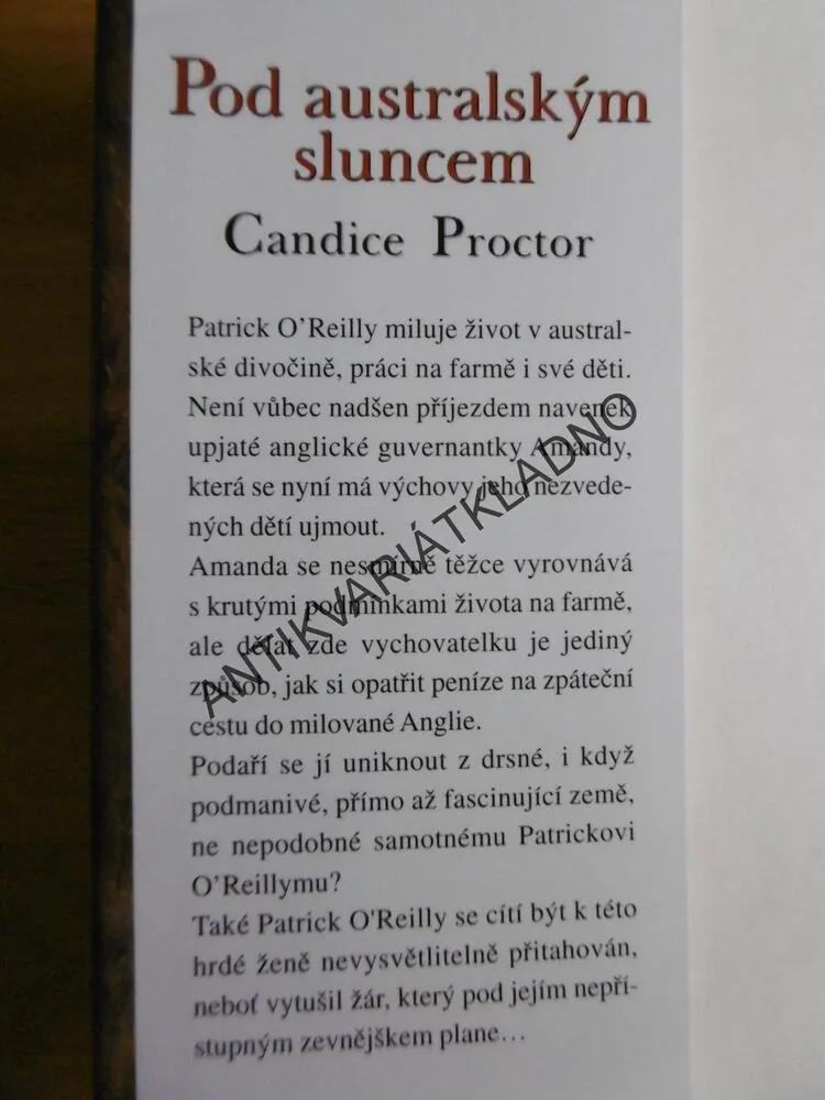 POD AUSTRALSKÝM SLUNCEM, CANDICE PROCTOR, **an