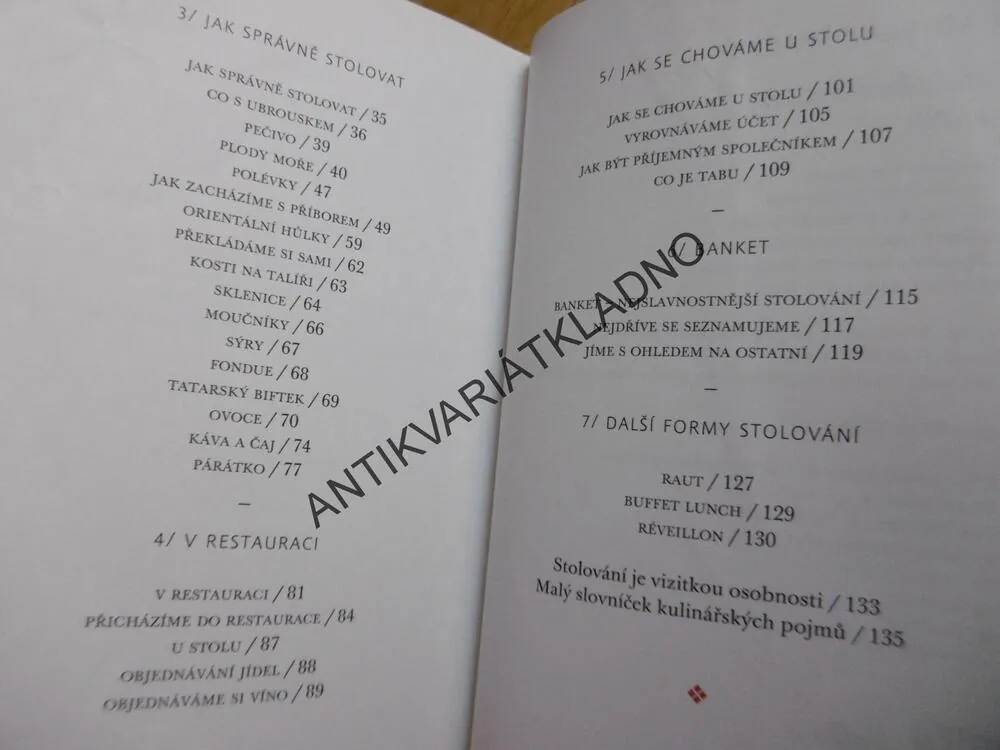 MALÁ KNIHA ETIKETY,U STOLU, LADISLAV ŠPAČEK,**an