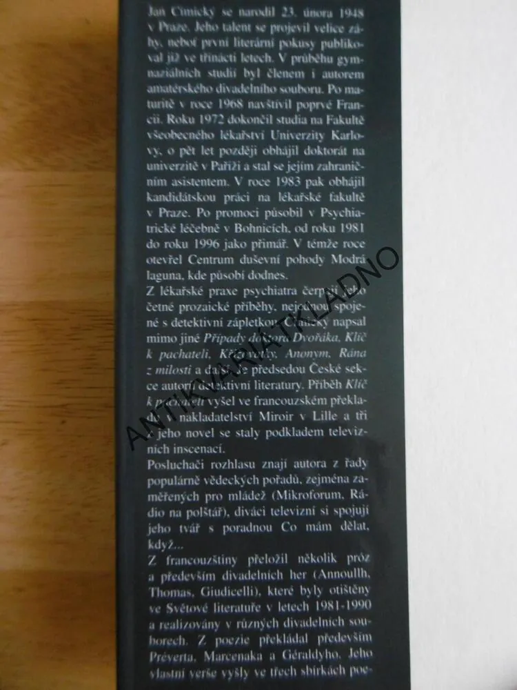 ROZCESTÍ SPRAVEDLIVÝCH, JAN CIMICKÝ, **an
