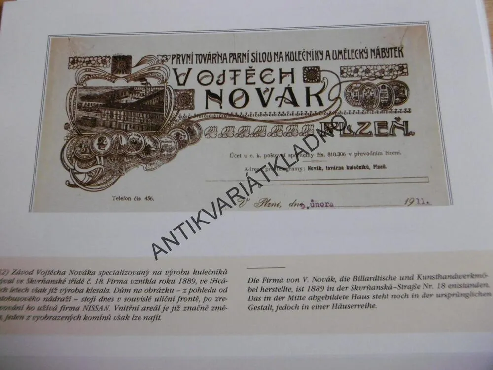 VEDUTY PLZEŇSKÝCH PODNIKŮ ZE STARÝCH FIREMNÍCH PAPÍRŮ 1878-1940, 