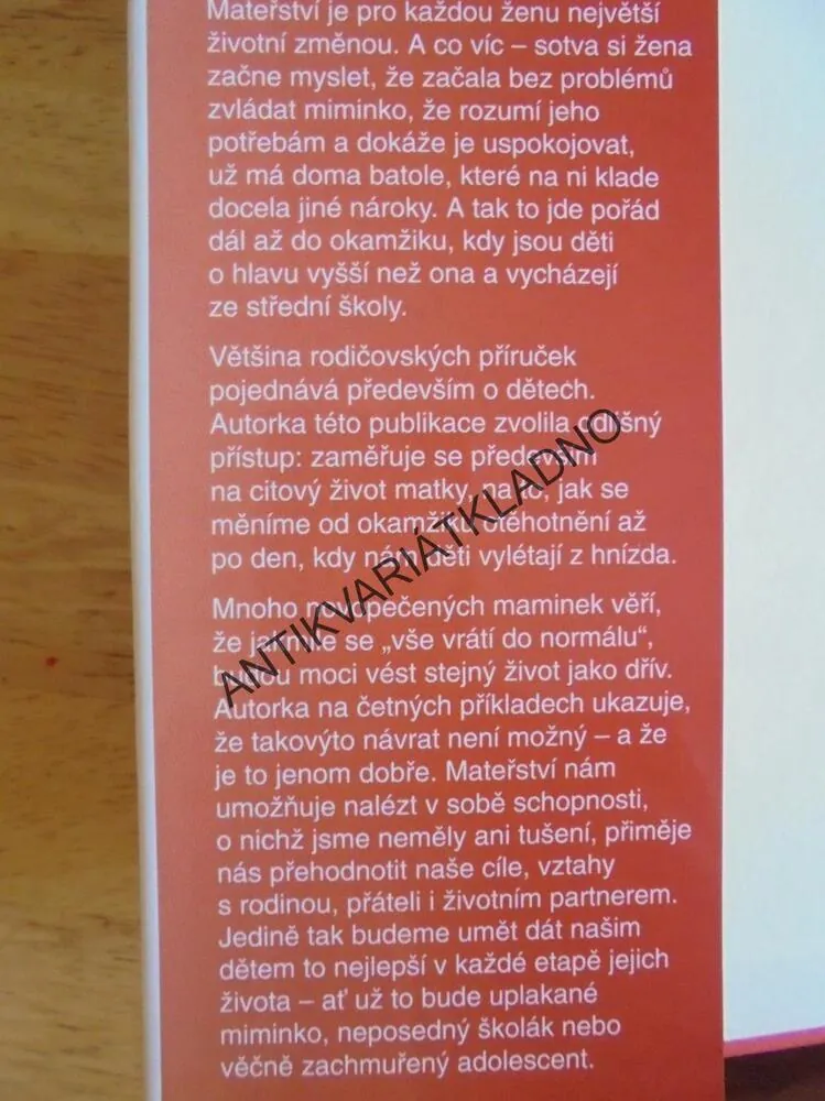 SEDM ETAP MATEŘSTVÍ, MURPHY, JAK MILOVAT DĚTI A NEZTRATIT SAMA SEBE, **an