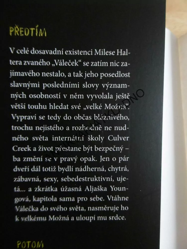 HLEDÁNÍ ALJAŠKY, JOHN GREEN, BESTSELLER, **an