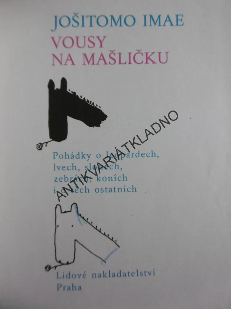 VOUSY NA MAŠLIČKU, JOŠITOMO IMAE, 1973