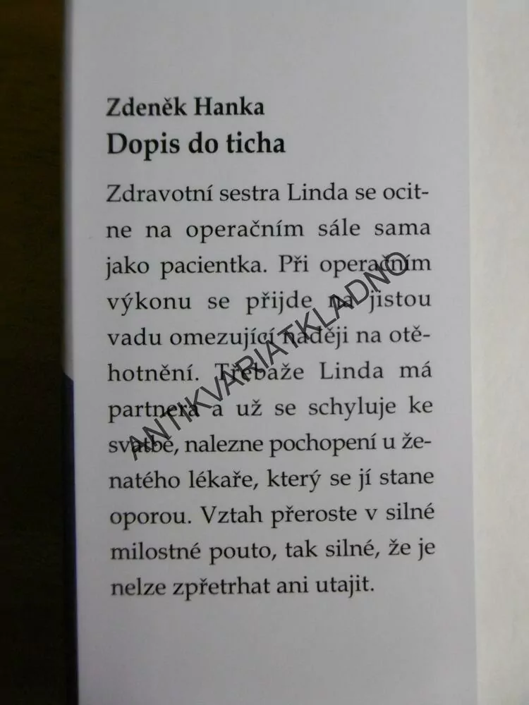 DOPIS DO TICHA, ZDENĚK HANKA, **an