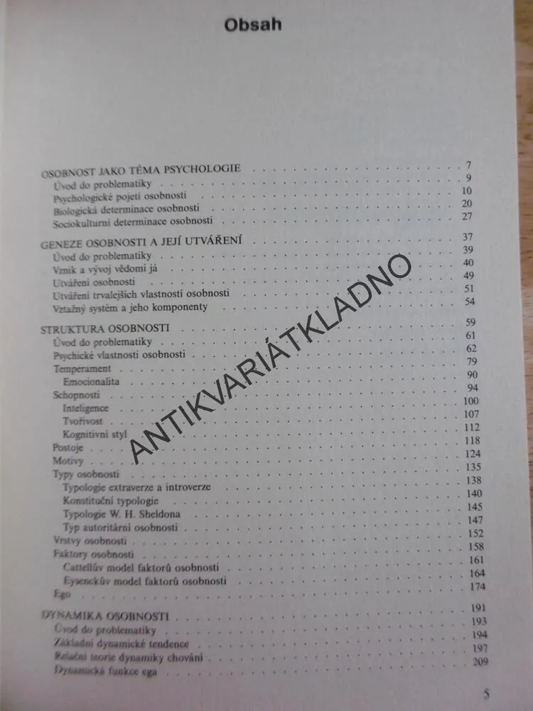 PSYCHOLOGIE OSOBNOSTI, MILAN NAKONEČNÝ