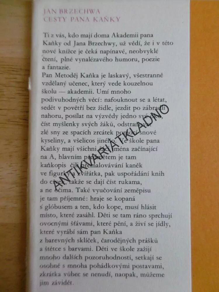 CESTY PANA KAŇKY, JAN BRZECHWA, VRATISLAV HLAVATÝ, 1980