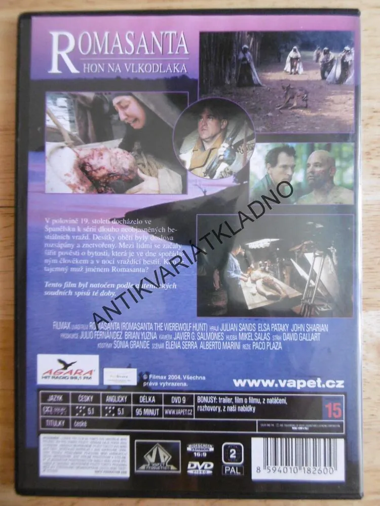 ROMASANTA, HON NA VLKODLAKA, DVD FILM HOROR