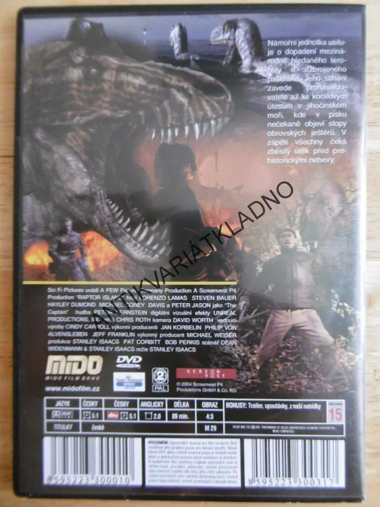 JEŠTĚŘI ÚTOČÍ, RAPTOR ISLAND, DVD FILM