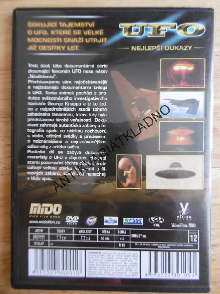 UFO, NEJLEPŠÍ DŮKAZY, 3., NÁVŠTĚVNÍCI, DVD FILM