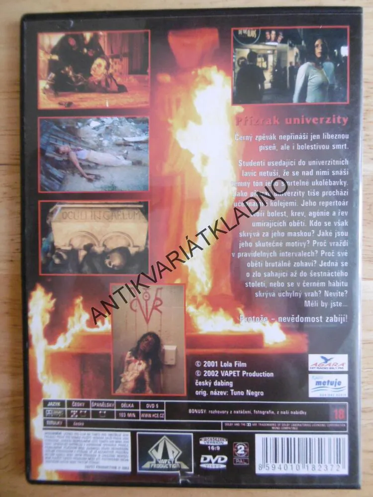 PŘÍZRAK UNIVERZITY, DVD FILM HOROR