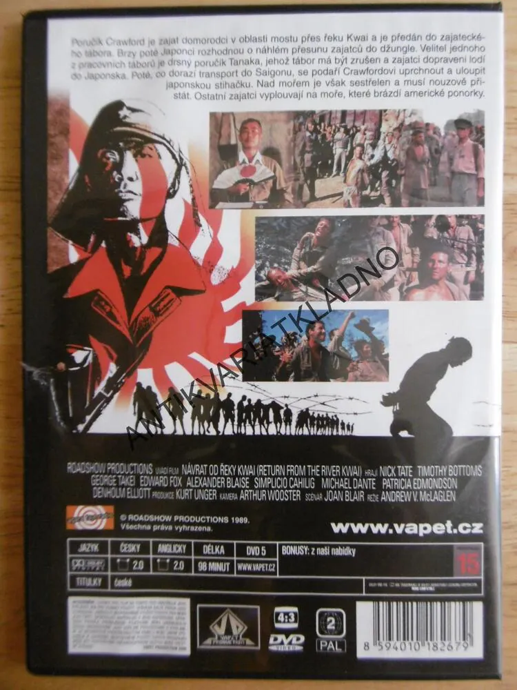 NÁVRAT OD ŘEKY KWAI, DVD FILM 2.SVĚT.VÁLKA