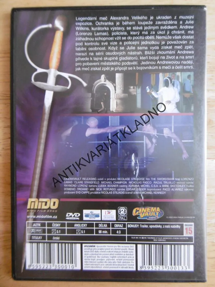 MUŽ S MEČEM, DVD FILM