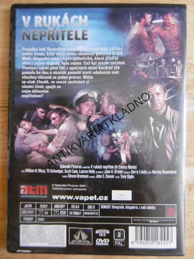 V RUKÁCH NEPŘÍTELE, DVD FILM HOROR