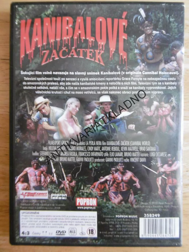 KANIBALOVÉ ZAČÁTEK, DVD FILM HOROR