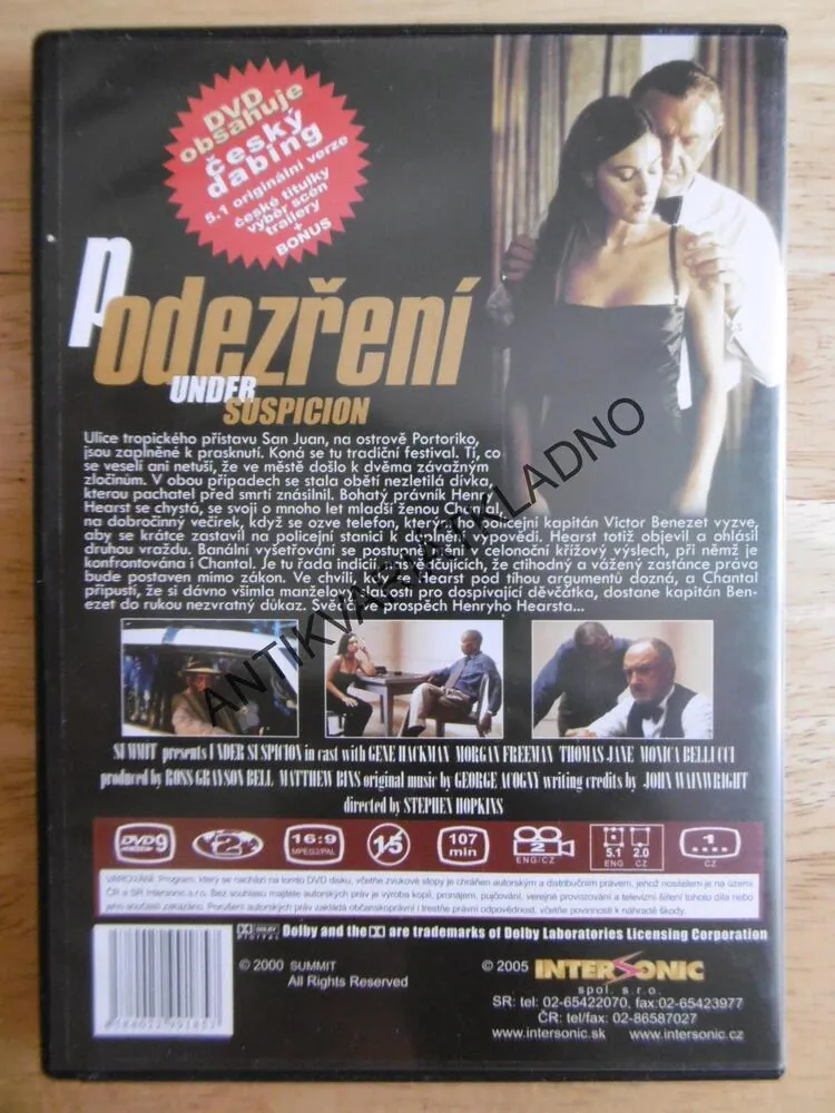 PODEZŘENÍ, DVD FILM