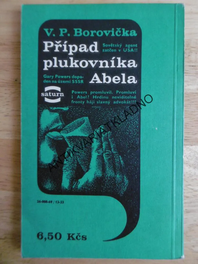 PŘÍPAD PLUKOVNÍKA ABELA, V.P. BOROVIČKA, 1968