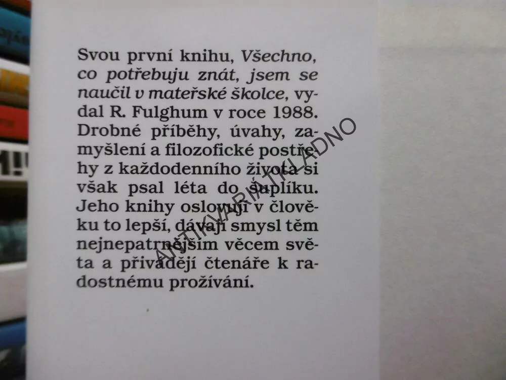 VŠECHNO CO OPRAVDU POTŘEBUJI ZNÁT..., ROBERT FULGHUM, KERLES, **an