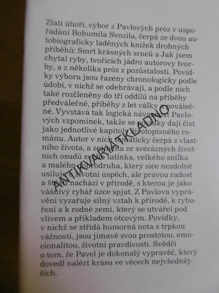 ZLATÍ ÚHOŘI, OTA PAVEL, **an
