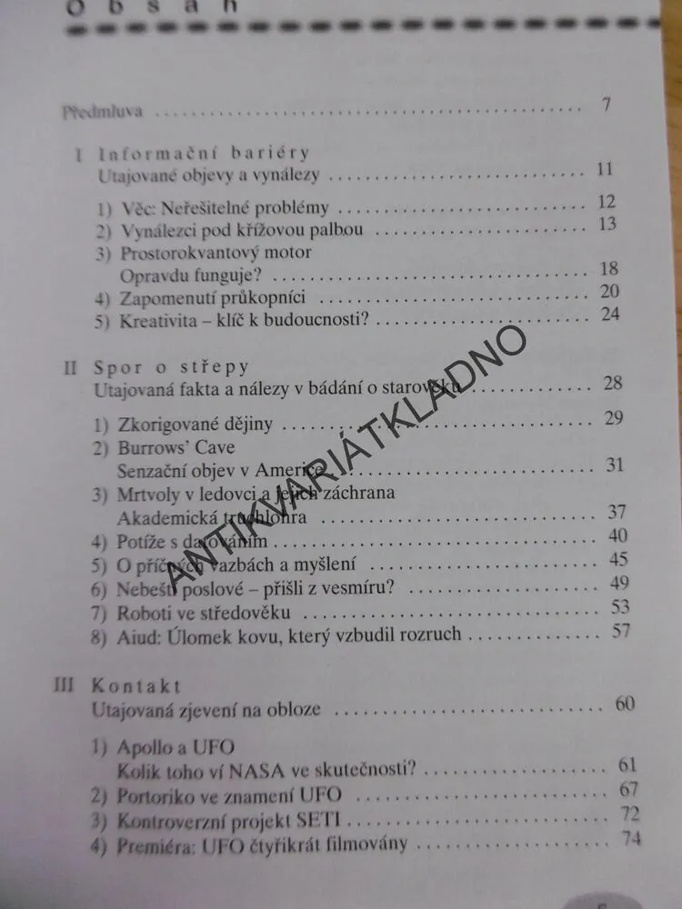 SVĚTELNÉ SIGNÁLY Z MĚSÍCE, LUC BÜRGIN, UTAJOVANÉ OBJEVY A VYNÁLEZY