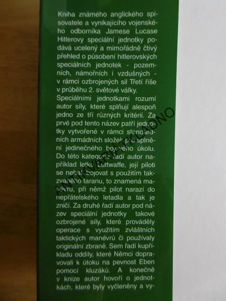 HITLEROVY SPECIÁLNÍ JEDNOTKY, JAMES LUCAS, **an