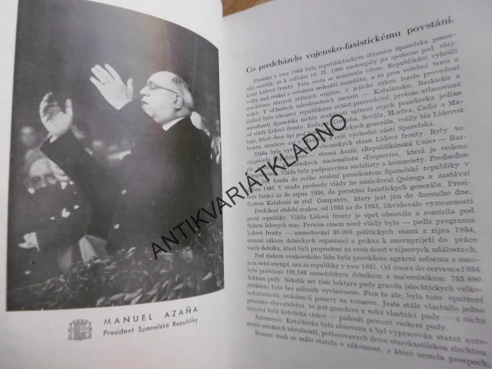 ZA MÍR A SVOBODU, 1937