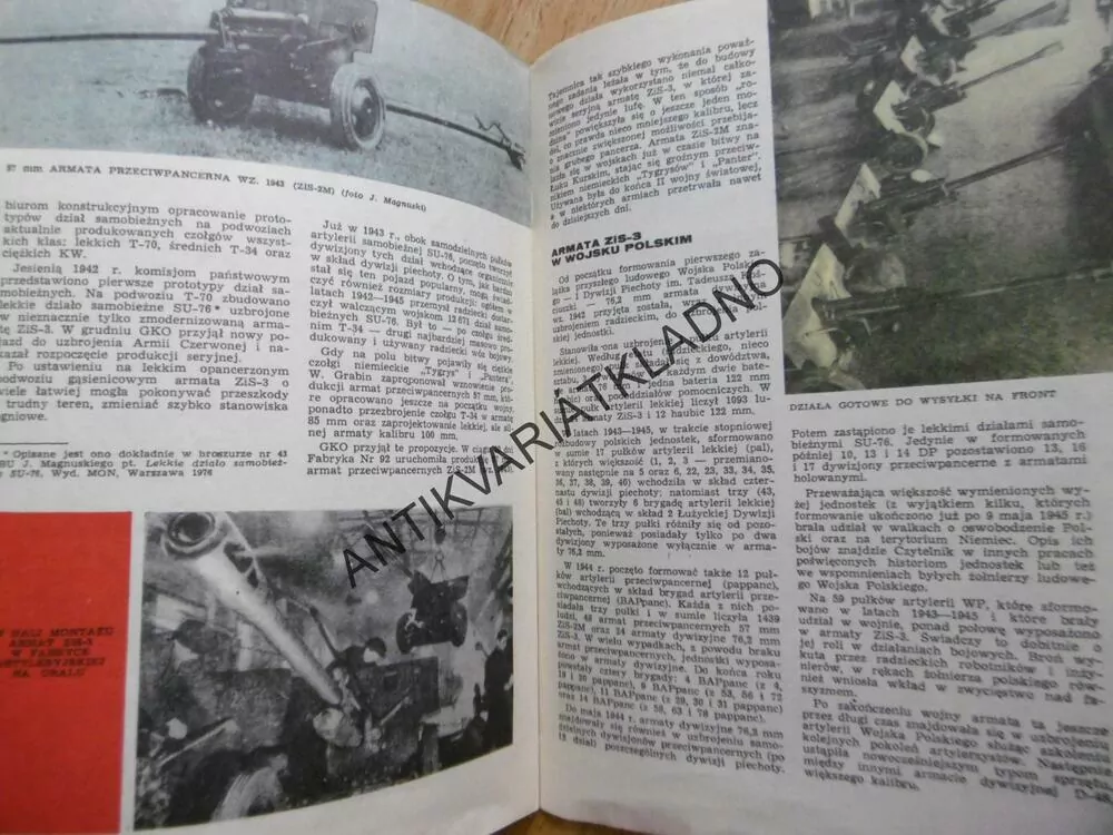 ARMATA DYWIZYJNA ZIS-3, DĚLO, , POLSKY, SEŠIT Č.49, ZBRANĚ,