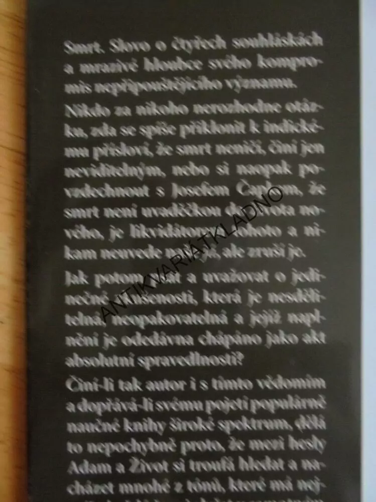 CO VÍME O SMRTI, MIROSLAV SÍGL,