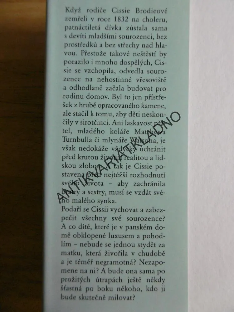 PRÁZDNÁ NÁRUČ, CATHERINE COOKSONOVÁ, **an