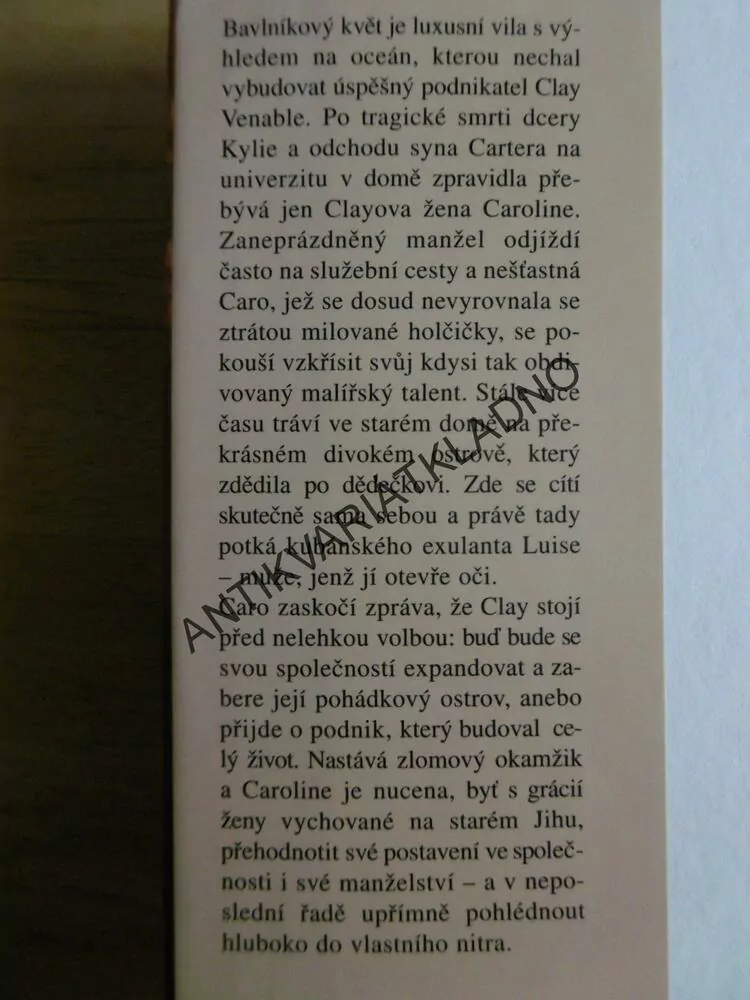 BAVLNÍKOVÝ KVĚT, ANNE RIVERS SIDDONSOVÁ, **an