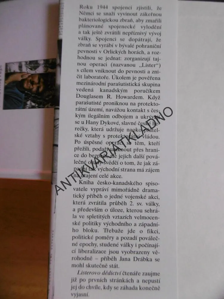 LISTEROVO DĚDICTVÍ, JAN DRÁBEK, **an