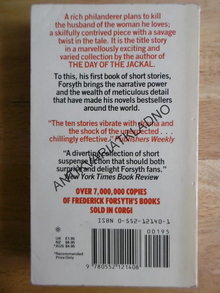 NO COMEBACKS, FREDERICK FORSYTH, ANGLICKY, **an